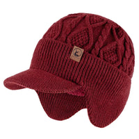 New Unisex Winter Hat Plush Fur Lined Warm Earflap Cap Stylish Soft Beanie Hat  Outdoor Thick Ski Sports Knitted Hat Purest Peak