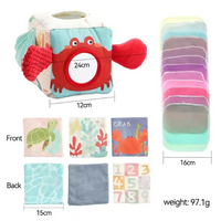Montessori cloths Toys Magic Cotton Animal Tissue Box Kids Finger Exercise Cloth Busy Box Toys Baby Educational Activity Sensory Purest Peak