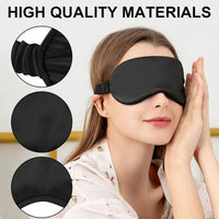 2-Pack Silk Sleep Mask - Elastic Blackout Eye Mask & Blindfold for Full Night'S Sleep, Light Blocking, Adjustable Strap Quick Pick Grocers