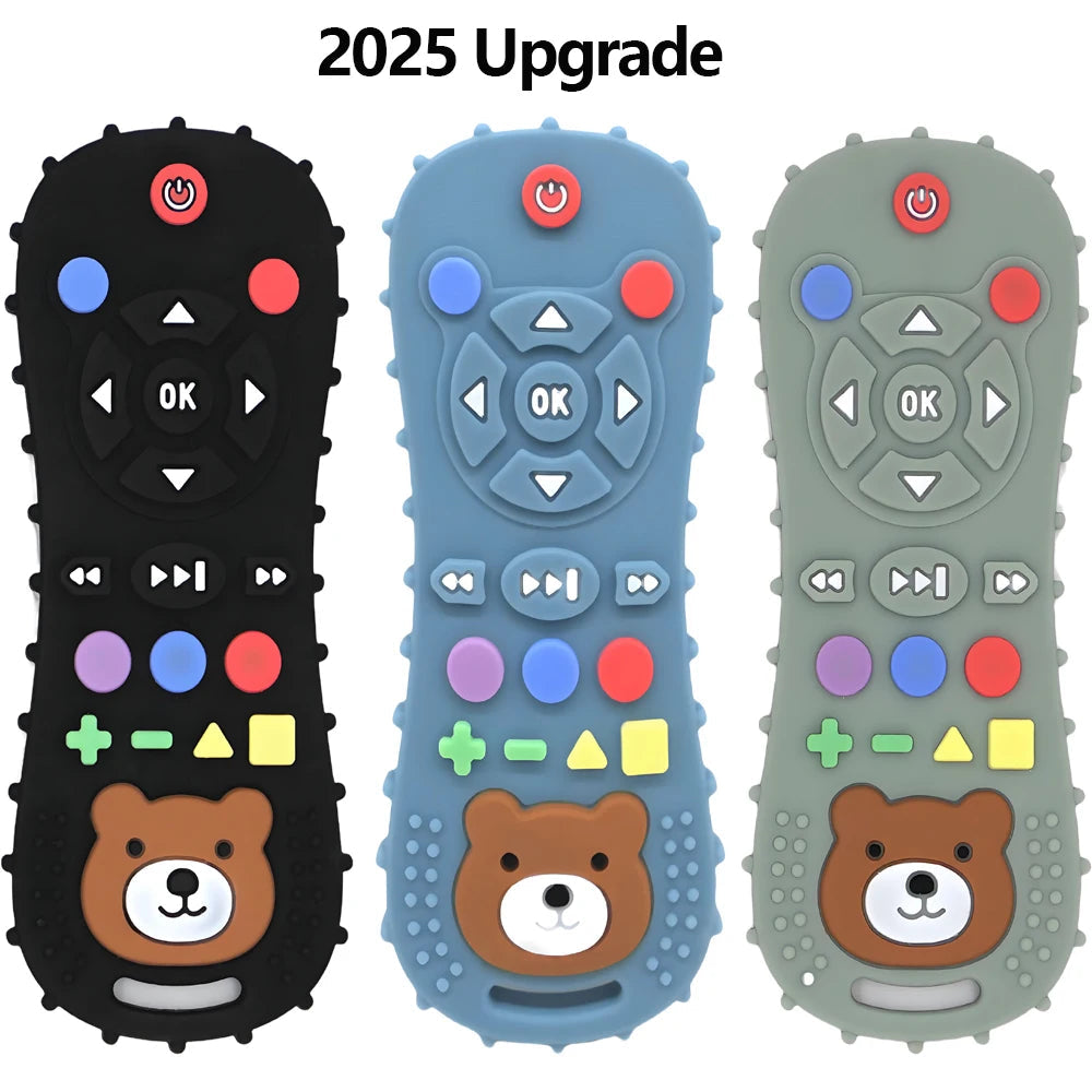 1/3PCS Baby Remote Control Teether Silicone Baby Anti-Eating Gloves Pacifier Bracelet Teething Stick Biting Toys Purest Peak