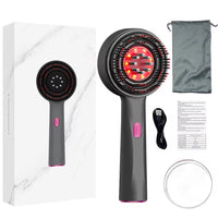 3 Modes Electric Vibration Massage Comb Red Light Therapy Hair Growth Massage Scalp Brush Oil Liquid Applicator Head Massager Quick Pick Grocers