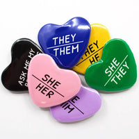 Customized Personalized Heart-Shaped Tin Badges With Text Designs And Logo Printing A Perfect Gift For Children And Loved Ones Quick Pick Grocers