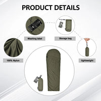 Outdoor Camping Sleeping Bag Liner Ultralight Mummy Sleeping Bag Backpack Liner Single Person Travel  Sleeping Bag