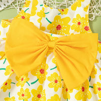 (0-2 Year Old Baby Girl Floral Dress) Summer New Sweet Bow Children'S Sleeveless Clothes With Free Hat For Beach Party Quick Pick Grocers