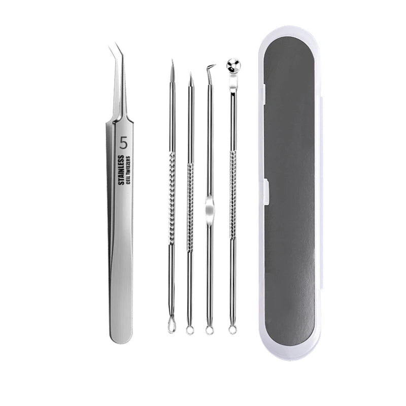 Acne Blackhead Removal Needles Stainless Steel Black Spot Blemish Pimple Removal Needle Deep Cleansing Tool Face Skin Care Kit Quick Pick Grocers