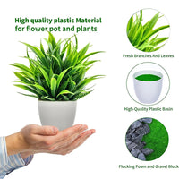 1pc Artificial Plants with Plastics Pots Perfect Greenery for Home DecorationsOffice Desk Living Room and Bedroom Decoration Econic Blanks