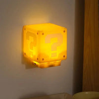 LED Question Mark Brick Night Light With Music USB Charging Desk Lamp Light Birthday X-mas Gifts Quick Pick Grocers