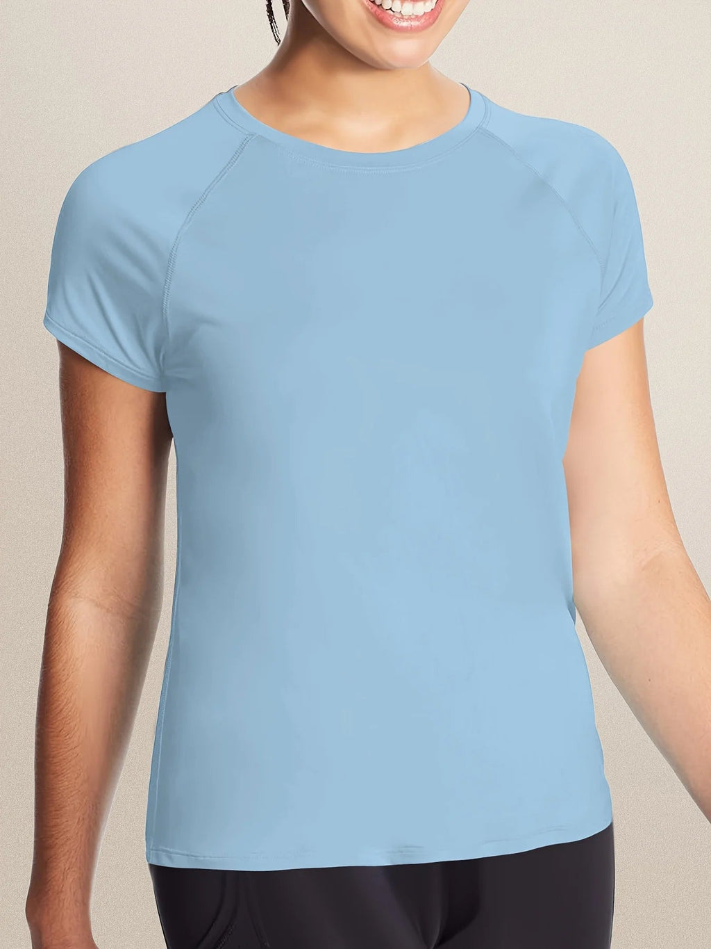 Women’s  Quick Dry Short Sleeve Resilience Gym Sports Moisture Wicking Round Neck T-Shirt Training Exercise Gym Sport Shirt Quick Pick Grocers
