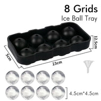 Ice Cube Tray Silicone Ice Ball Freezer Mold Square Ice Cube Maker with Lid 4/6/8 Grids for Whiskey Cocktail Coffee Accessories Quick Pick Grocers