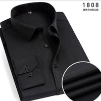Spring New Men's Striped long-sleeved Shirt Non-ironing Anti-wrinkle Comfortable Breathable Business Casual Fashion Slim Fit Quick Pick Grocers