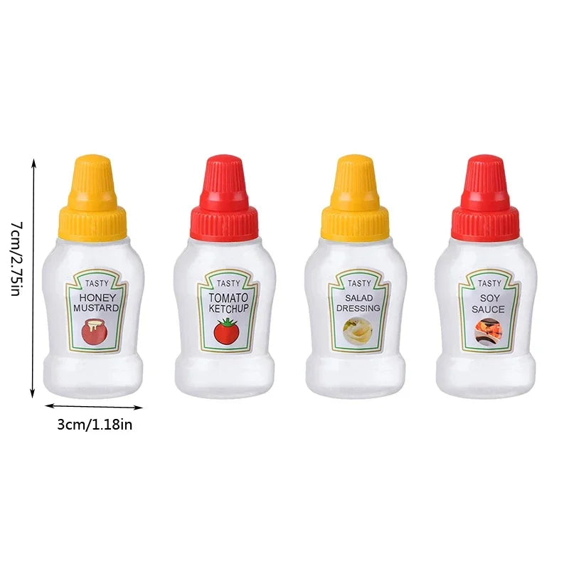 25ml Mini Condiment Bottle Camping Squeeze Bottles for Cookware Bbq Ketchup Oil Cruet Soy Sauce Kitchen Essentials Salads Tools Quick Pick Grocers