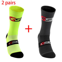 2pairs 2023 New Cycling Socks Bike Nurse Compression Road Bike Running Mtb Knee-high White Sports Funny Brand Black Quick Pick Grocers
