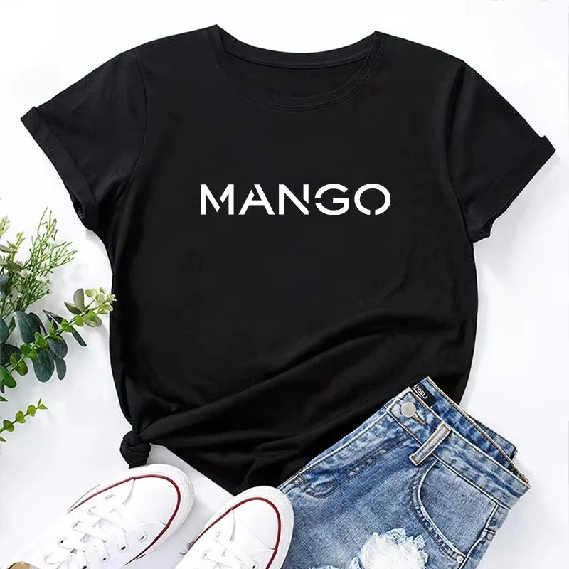 2025 New Trend Woman Cotton T-shirt Spring Summer Daily Casual Fashion O-neck Short Sleeve Top Female Home Outdoor Comfort Tees Quick Pick Grocers