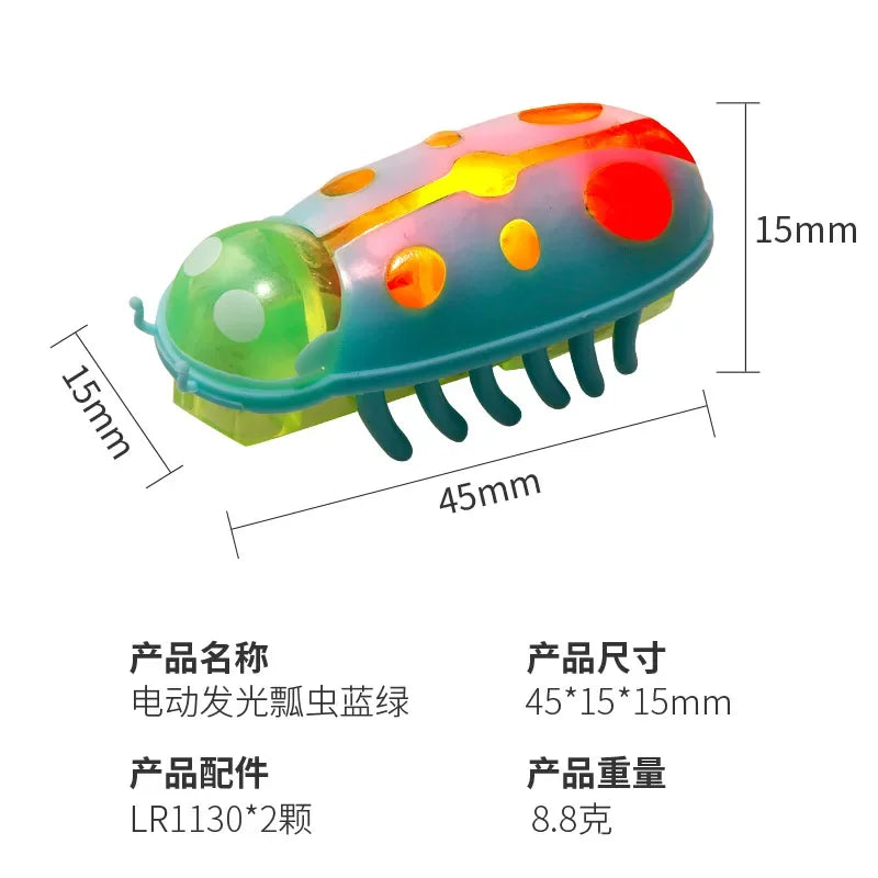 Pet Interactive Mini Electric Bug Cat Toy Kitten Escape Obstacle Automatic Flip Toy Battery Operated Vibration Beetle Supplies Econic Blanks