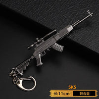 1pc Toy Gun Keychain, Alloy Toy Gun Model Pendant Car Key Chain Car Key Ring Gift For Men Boys Quick Pick Grocers