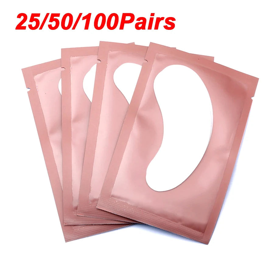 25/50/100Pairs Eye Patches Under Eyelash Pads for Building Hydrogel Paper Patches Lint Free Stickers for False Eyelashes LAUKISS Quick Pick Grocers