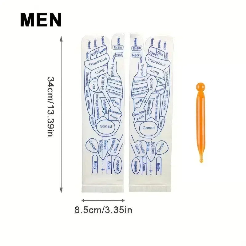 Physiotherapy Foot Care Massage Relieve Tired Feet Sock Acupressure Foot Massager Reflexology Socks Foot Acupoint Massage Tool Quick Pick Grocers