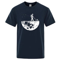 Men T-shirt High Quality Funny Cotton Blend Lunar Cleaner Printing Casual Cool Loose O-neck Male  for MenT-shirt Hip Hop Tees Quick Pick Grocers