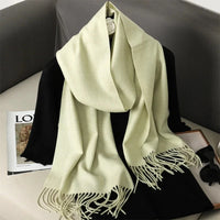62Color Solid Women Winter Scarf Warm Thicken Cashmere Shawl Outdoor Fashion Luxury Tassels Pashmina Lady Wrap Windproof Scarves Econic Blanks