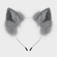 Handmade Faux Fur Animal Ears Headband Furry Cat Fox Ear Hairhoop Headwear Costume Accessory for Cosplay Masquerade Quick Pick Grocers