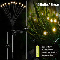 Garden Lights-New Upgraded Solar Powered Firefly Lights Outdoor Waterproof Vibran Garden Lights for Decorationi Econic Blanks