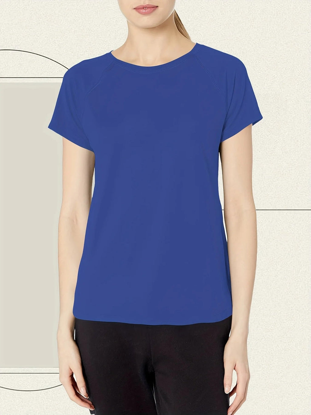 Women’s  Quick Dry Short Sleeve Resilience Gym Sports Moisture Wicking Round Neck T-Shirt Training Exercise Gym Sport Shirt Quick Pick Grocers