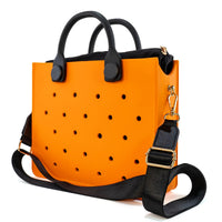 EVA Large Leather Shoulder Bag Handbag Tote Bag Storage for Women Casual Waterproof Beach Bag Hole Fit Charm Fashion Storage Bag Quick Pick Grocers