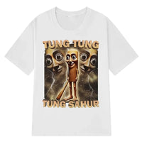 Tung Sahur Graphic Printed T-Shirt Men Summer Casual Loose Fashion Funny Round Neck Short Sleeve Tops Clothing T-shirt Unisex Quick Pick Grocers