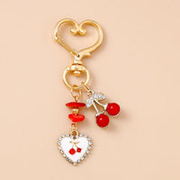 Cute Enamel Flower Butterfly Keychain Women Girls Love Heart Key Ring Pendants Handbag Decor DIY Handmade Jewelry Gifts Quick Pick Grocers