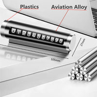 Car Temporary Parking Number Plate Black/Silver/Blue Aluminium Alloy Material Roller Adjustable Car Parking Plate Car Supplies