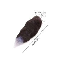 Plush-Fox Tail Keychain Furry Racoon Tail Keyring Keychain 28cm Animal Tail Key-Pendant Pompoms Keyring Holder Bag-Decor Econic Blanks