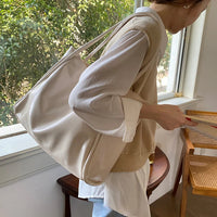 Portable Texture Tote Bag for Women, Shoulder Underarm Bag, Commuting Bag, Large Capacity, Niche Design, Autumn Winter Handbags Quick Pick Grocers