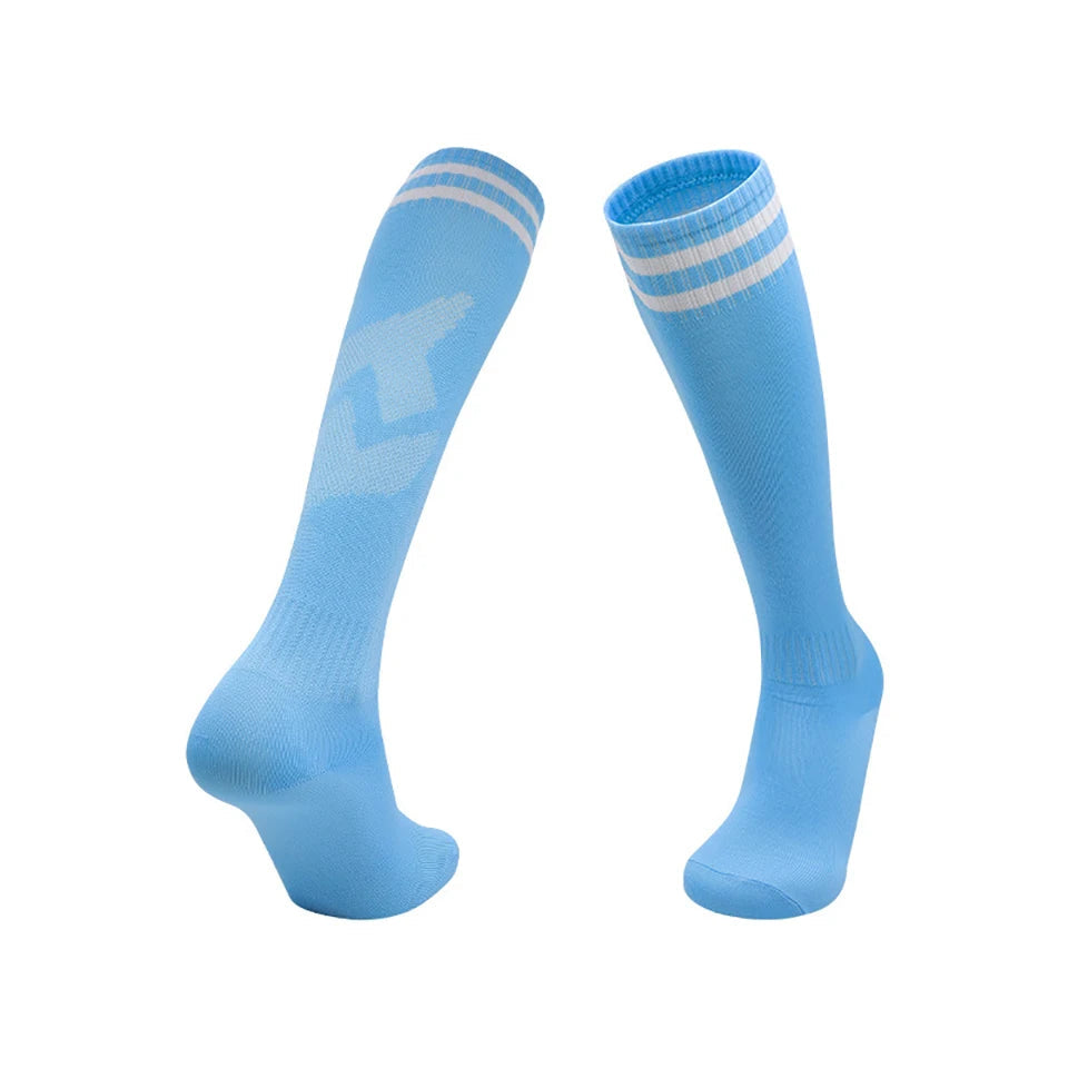 Loogdeel Football Socks Long Tube Knee Cotton Adults Children Legging Stockings Non-slip Soccer Baseball Running Sports Socks Quick Pick Grocers