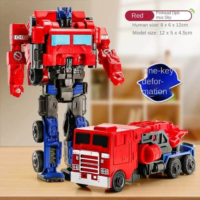 Transformation Car Anime Robot Model One Step Deformation Robot Toy Kid Puzzle Toy Deformation Car Action Figure Model Quick Pick Grocers