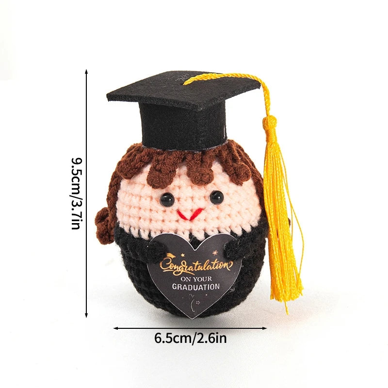 Crochet Positive Energy Doll Pocket Hug Mother's Day Gifts 2026 Handmade Knitted Ornament Handmade Crochet Doll Graduation Gifts Quick Pick Grocers