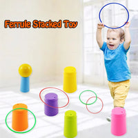 Children Throw Circle Game Ferrule Stacked Toys Fun Indoor Outdoor Parent-Child Interactive Circle Layers Early Education Gift Quick Pick Grocers