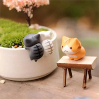 6Pcs/Set Cartoon Lucky Cat  Home Garden Bonsai Decorations Miniatures Gift Lovely Micro Landscape Kitten Miniature Craft Quick Pick Grocers