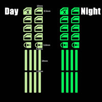 18 pcs/set Luminous Automobile Interior Stickers Universal Car Windows Control Panel Decals Auto Door Window Lift Button Sticker