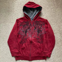 American Y2K New Fashion Trend Fleece Padded Zipper Hoodie Women Street Hip Hop Joker Loose Sweatshirt Couple Casual Punk Hoodie Econic Blanks