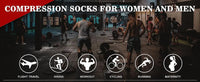 58 Styles 3 Pairs/Pack Compression Socks Knee High 30MmHg  Women Men Sports Socks Edema Diabetes Varicose Veins Running Socks Quick Pick Grocers