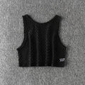 Sexy Black/Red Hollow Out Crop Top 2023 Mesh T-shirt Female Loose Fashion Summer Basic Tops For Women Fishnet Shirt Quick Pick Grocers