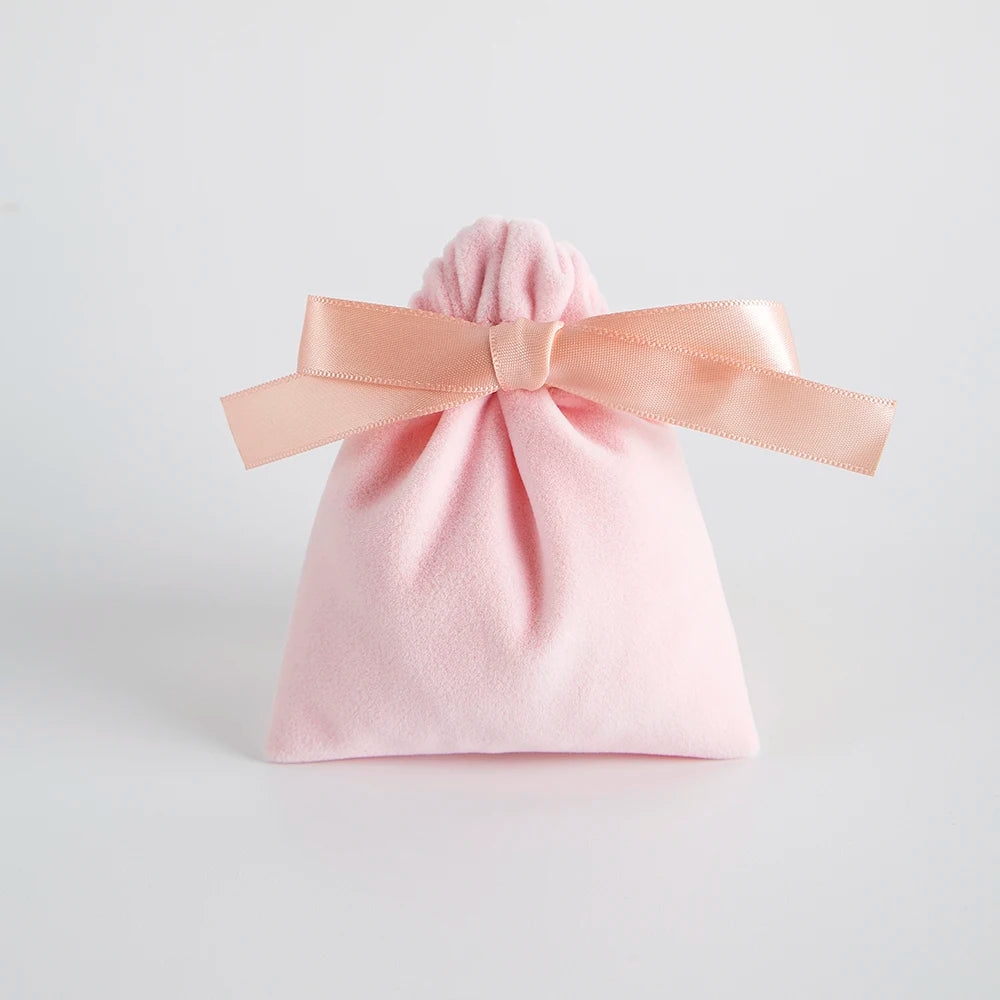 10pcs Green Jewelry Velvet Bag Ribbon Bowknot Pouches Gift Display Packing Storage Wedding Favors Travel Candy Drawstring Pocket Purest Peak