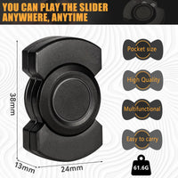 Stainless Steels 3 in 1 Fidget Spinner and Slider Combo with Click Button Metal Toy for Adult Stress Relief Econic Blanks
