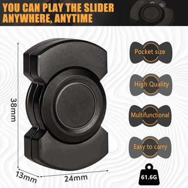 Stainless Steels 3 in 1 Fidget Spinner and Slider Combo with Click Button Metal Toy for Adult Stress Relief Econic Blanks