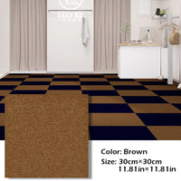 30x30cm DIY Modern Carpet Self-adhesive Anti Slip Block Fully Spread Floor Mat Bedroom Study Office Can Be Cut Quick Pick Grocers