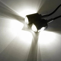 Universal Motorcycle LED Eagle Eye Shape Mini License Plate Light Turn Signal Turn Indicator Tail Rear Light Brake Fog Lamp Bulb