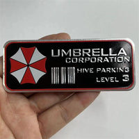 Aluminum Alloy Car Sticker Umbrella Residents Honeycomb Parking Level 3 Motorcycle Auto Decor Metal Sticker Car Motorbike Decal Quick Pick Grocers