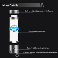 ALTHY Performance Hydrogen Water Generator Bottle DuPont SPE+PEM Dual Chamber + PPB&Time&Battery Display + H2 Inhalation Device Quick Pick Grocers