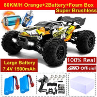 4WD Remote Control Car Off Road 4x4 RC High Speed Buggy Truck Super Brushless 50 or 80KM/H Fast Drift Racing Toy Kids Adults Econic Blanks