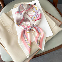 Neckerchief Female Luxury Square Scarf for Women Silk Feeling Shawl Satin Hijab Fashion Wraps Hair Bands Ribbon Headband Bandann Quick Pick Grocers